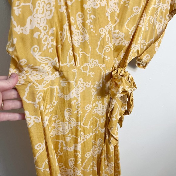 & Other Stories Wrap Yellow Summer Maxi Dress 6 - Picture 5 of 5